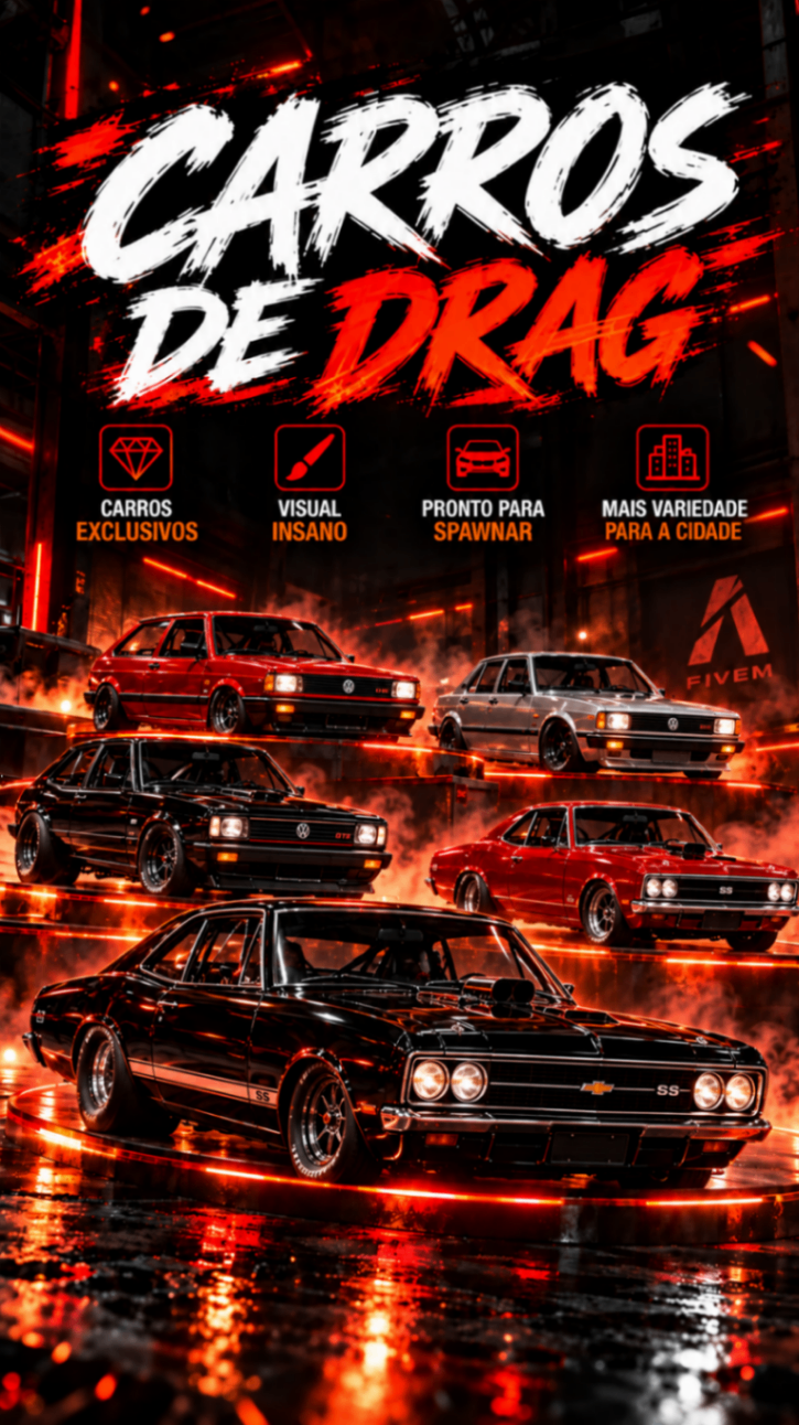 8 VEICULOS - DLC DE CARROS DE DRAGS BR